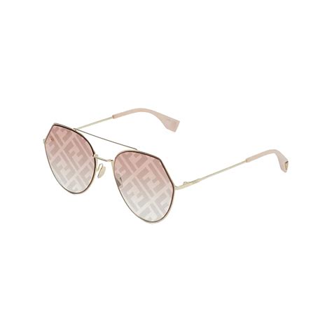 fendi sunglasses animal pink frame|Fendi pink aviator sunglasses.